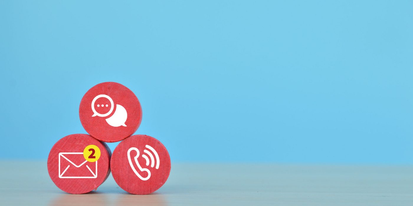 email, chat and telephone symbols