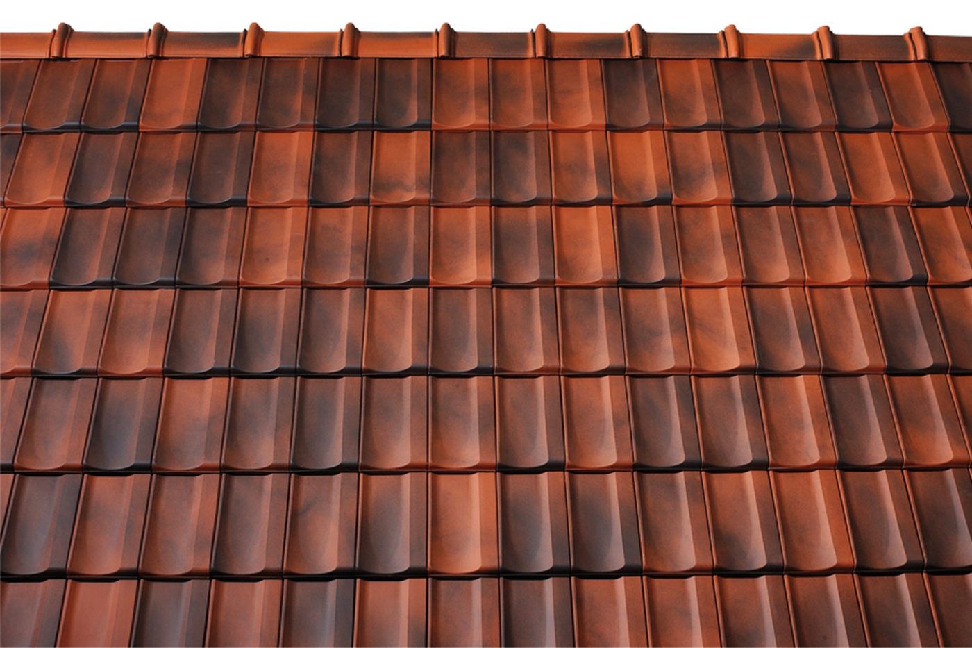 Surface image Tondach rooftile Mulde Verschiebeziegel engobe antique, Flächenbild Tondach Mulde Verschiebeziegel Engobe Antik