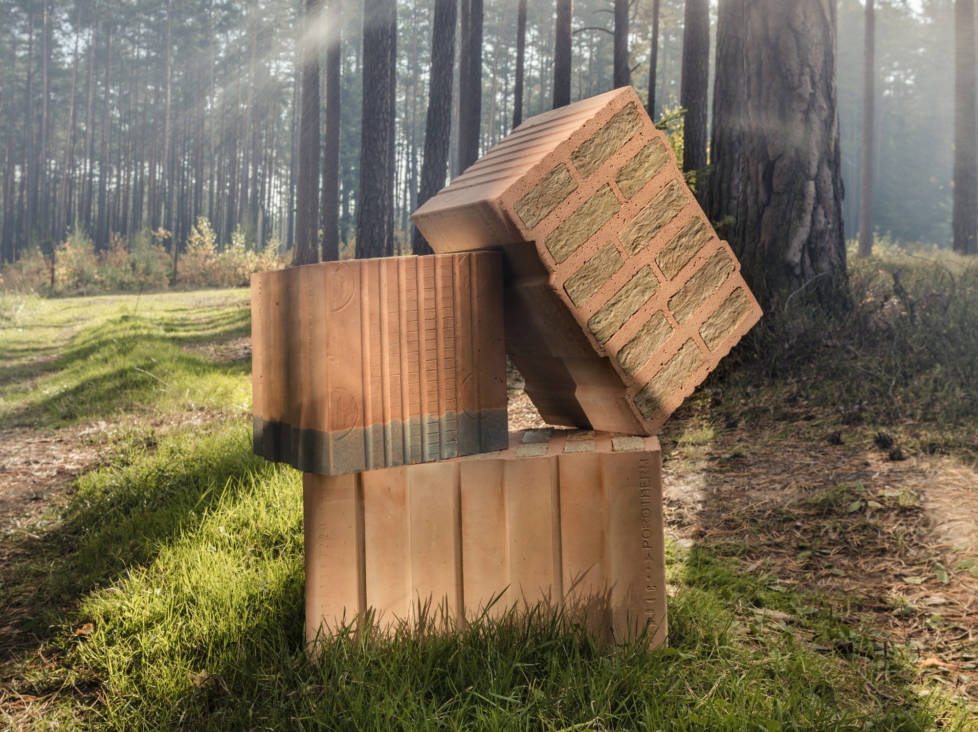 Product shot of the Energy from nature Energy+ Brick Porotherm T Profi and TS Profi