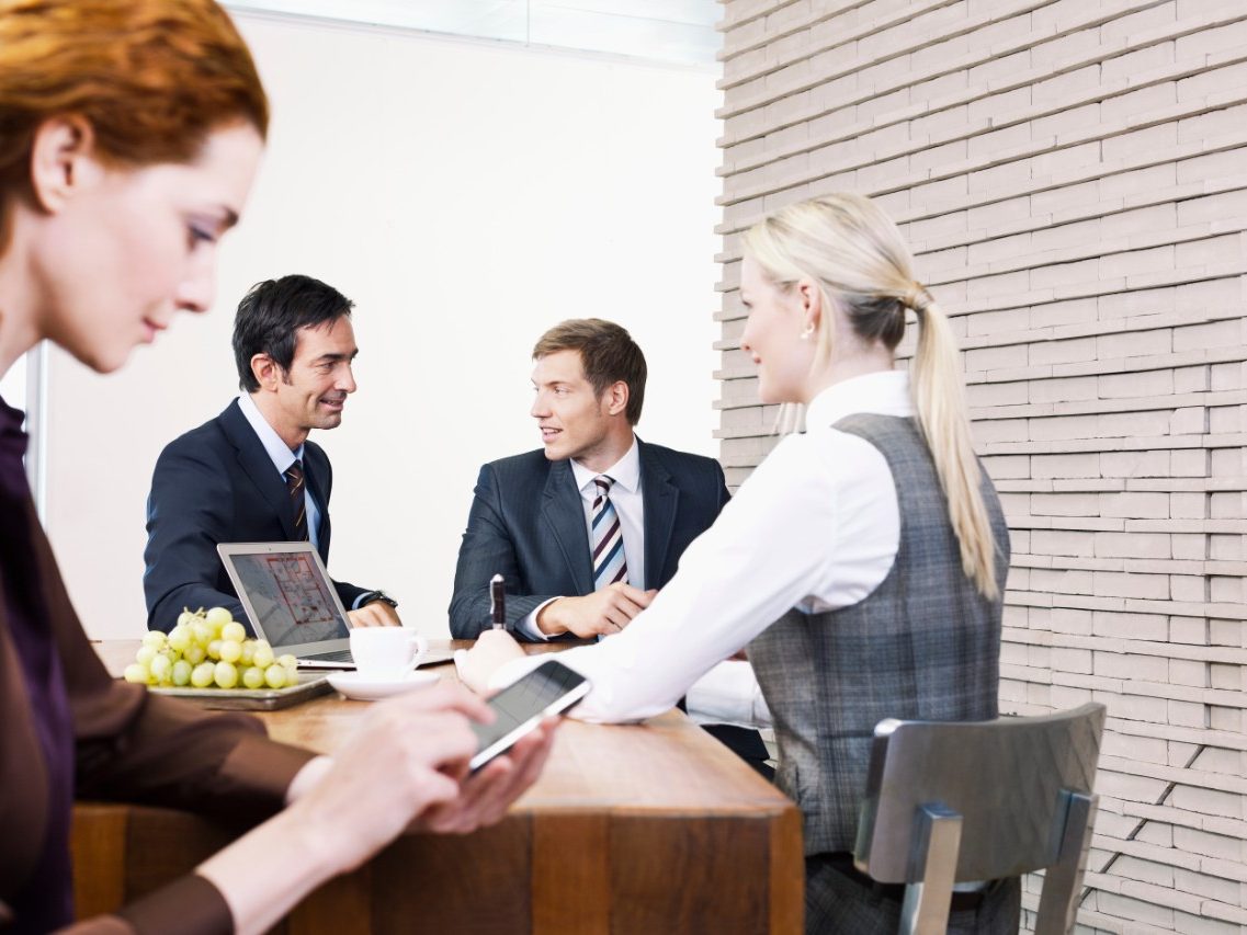 Office workers in a meeting