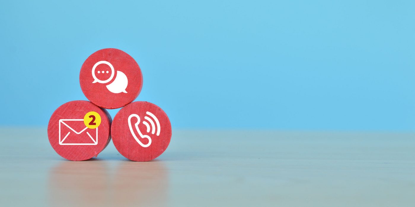 email, chat and telephone symbols