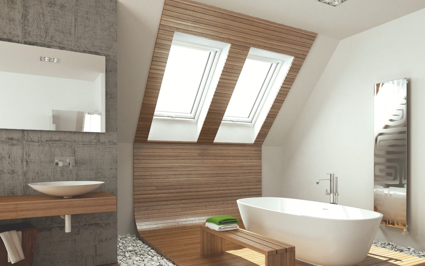 Krovni prozori Tondach u kupaoni