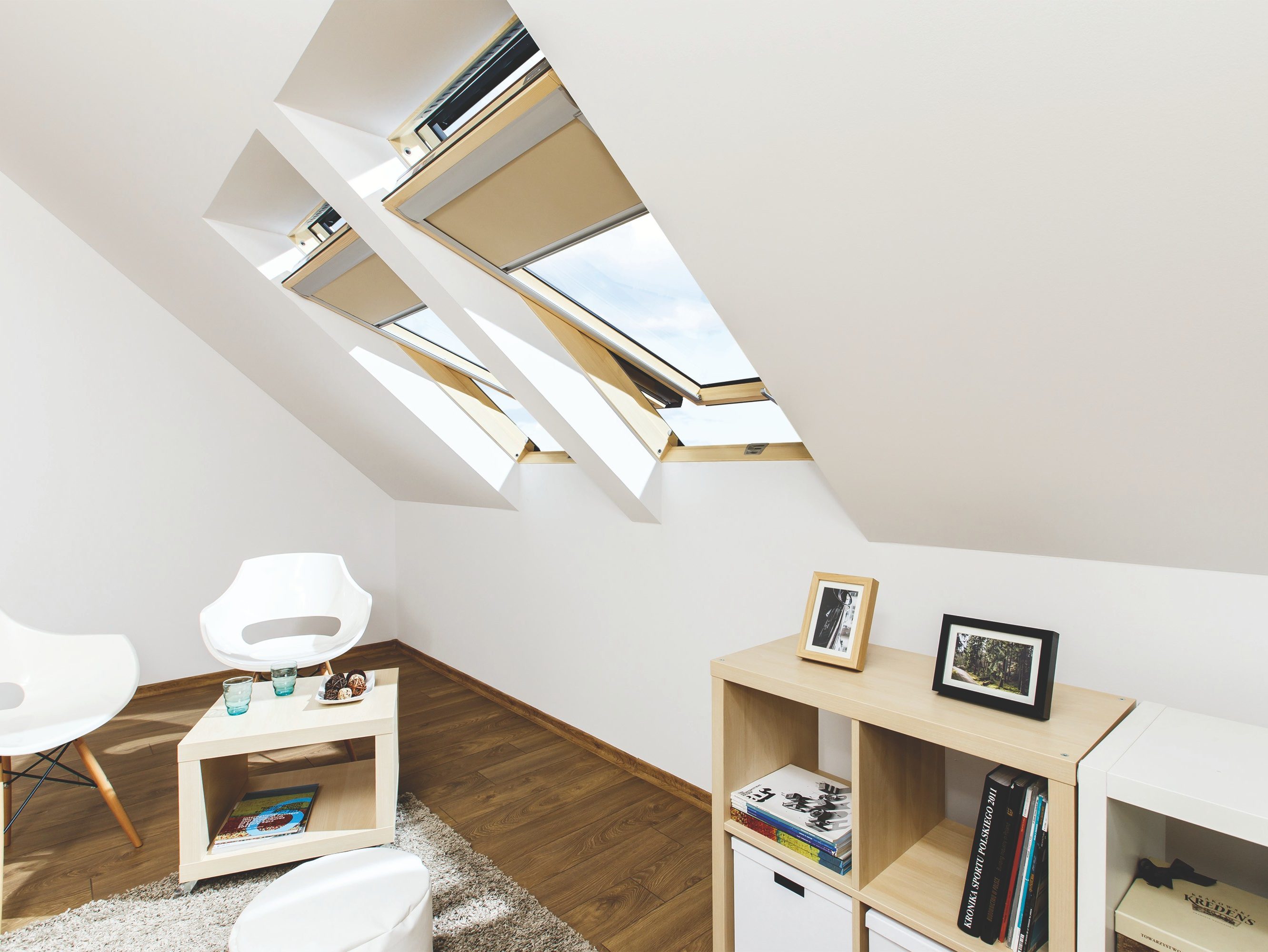 Tondach krovni prozori s roletama u interijeru