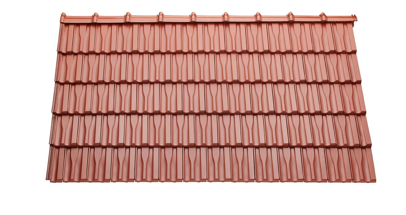 Střešní plocha Tondach Hranice 11 engoba červená