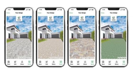 Različiti dizajni opločnika u GardenVisions aplikaciji