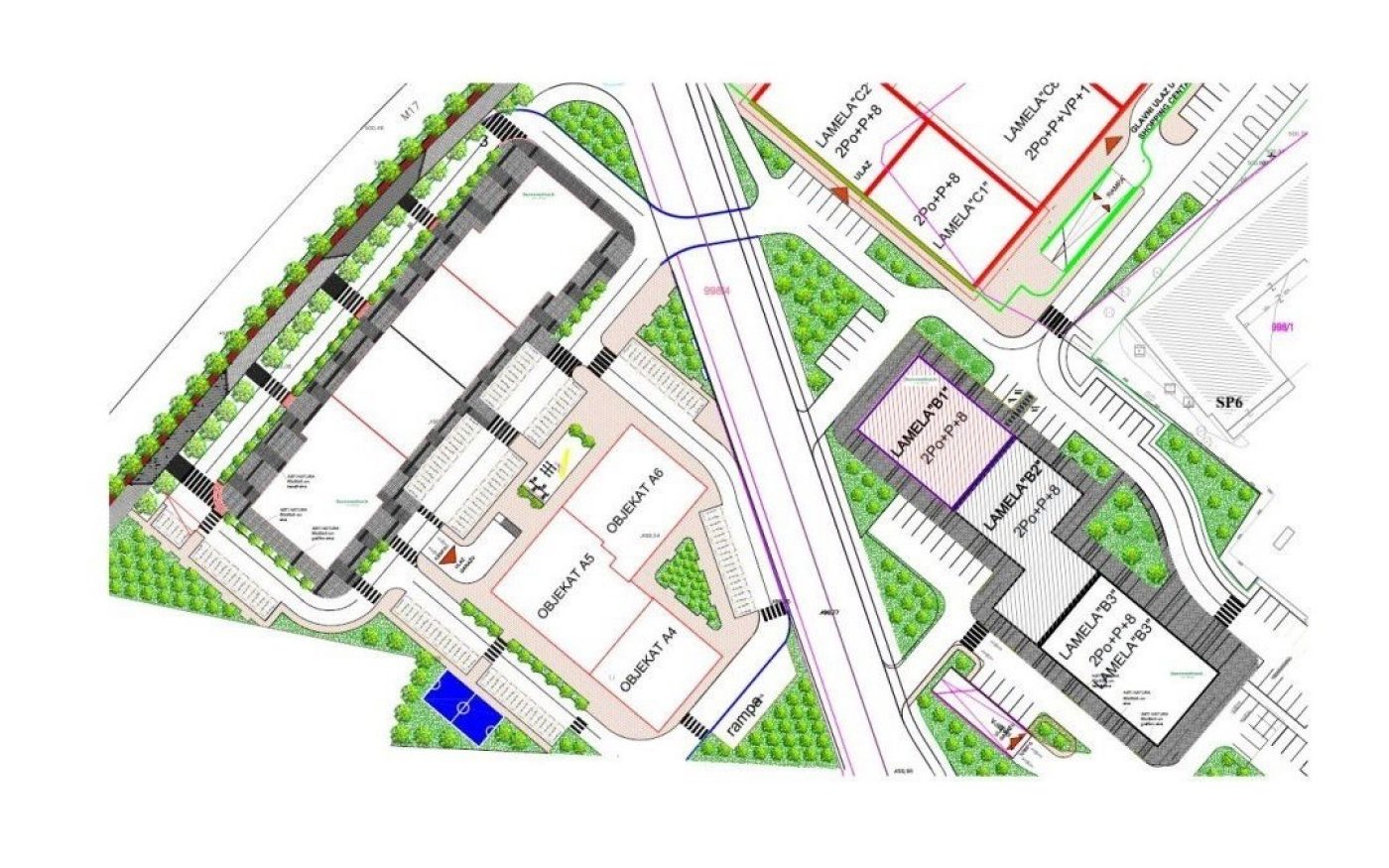 CAD planirana površina